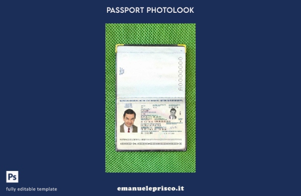 modello di aspetto fotografico del passaporto Moldavia in stile verificato ( ).